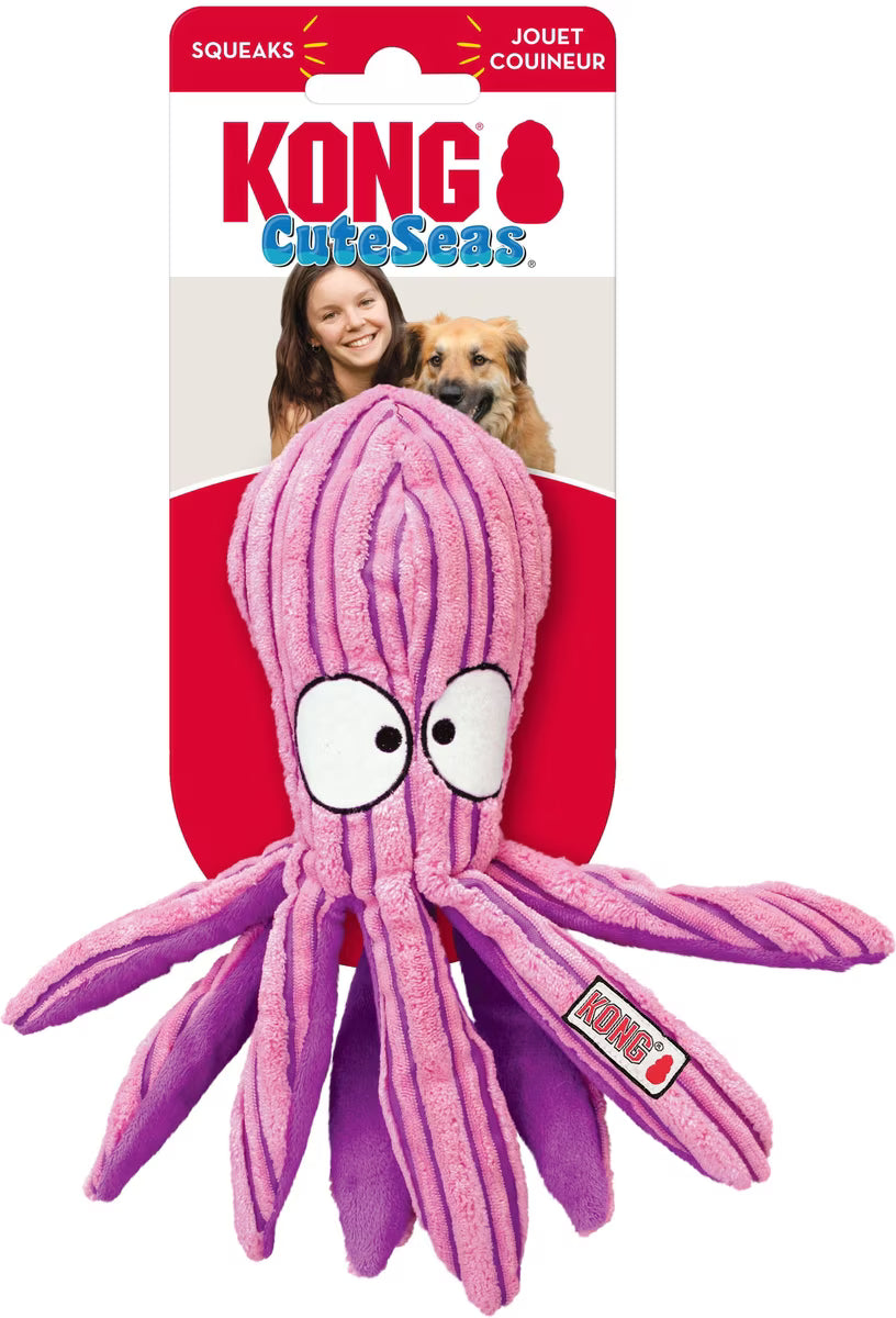 Kong CuteSeas Plush Octopus Dog Toy Large