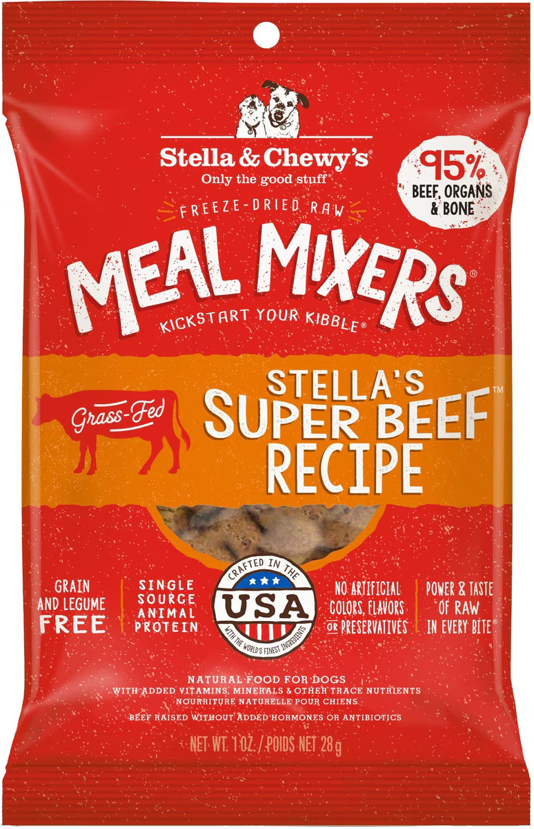 Stella & Chewy's Stella's Super Beef Mixers Freeze-Dried Raw Dog Food Topper 1oz