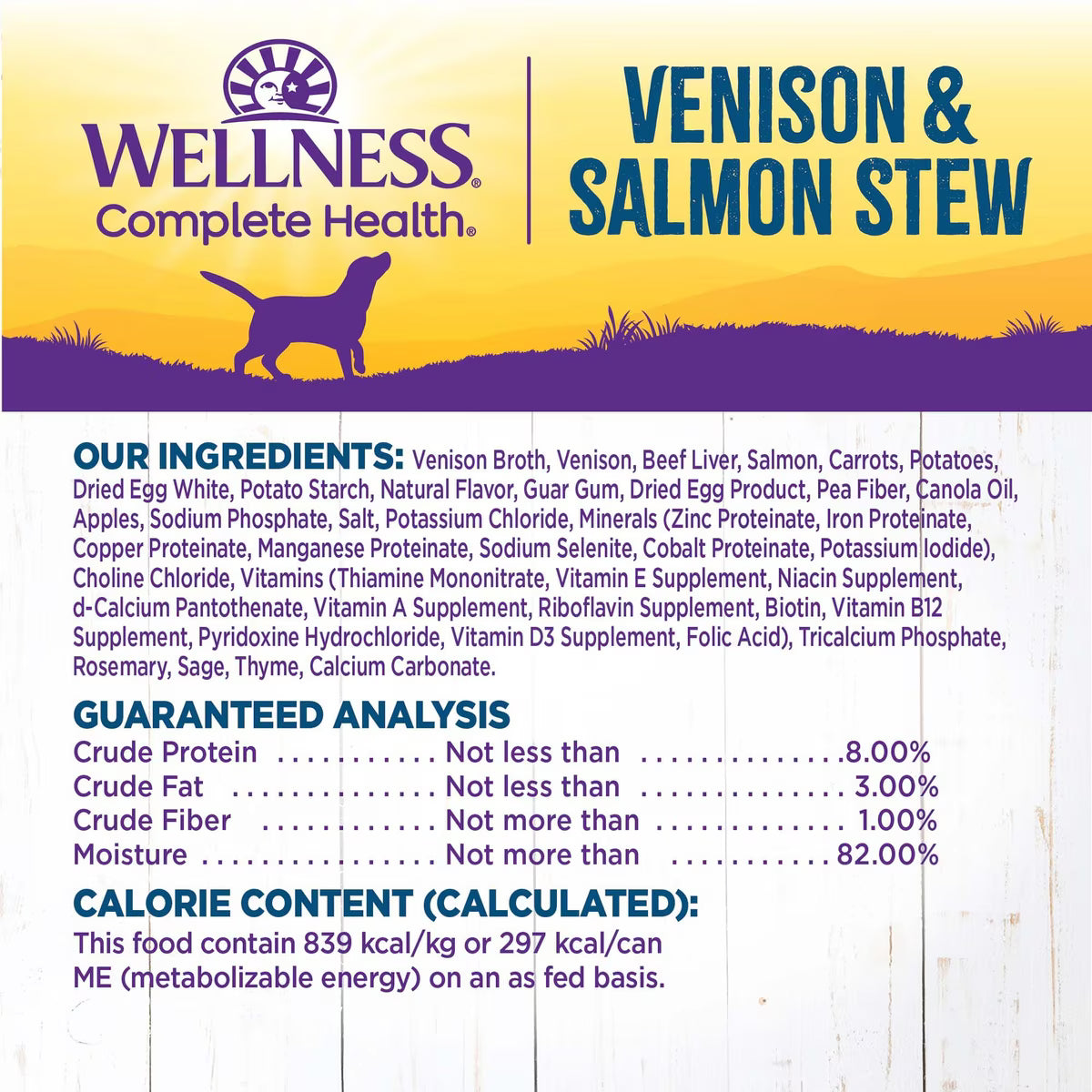 Wellness Venison & Salmon Stew with Potatoes & Carrots Canned Dog Food 12.5oz