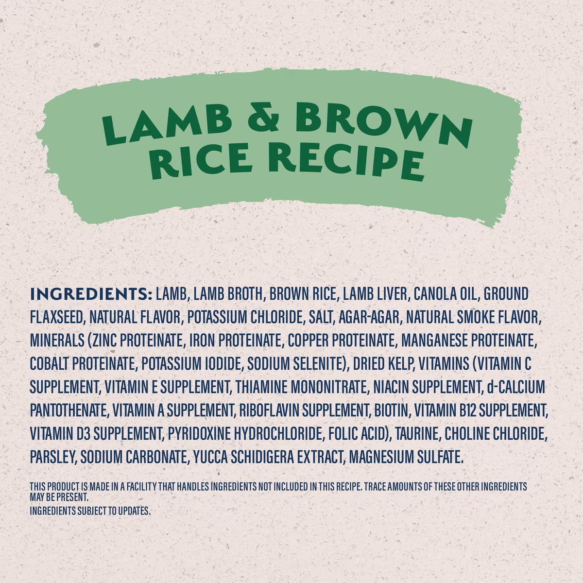 Natural Balance Limited Ingredient Lamb & Brown Rice Recipe Canned Dog Food 13oz