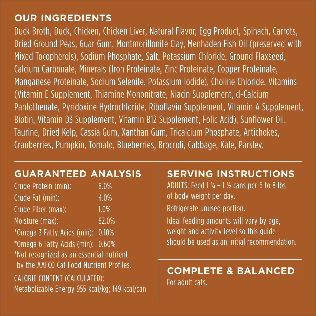 NV Instinct Duck Entree Grain-Free Flaked Wet Cat Food, 5.5-oz can