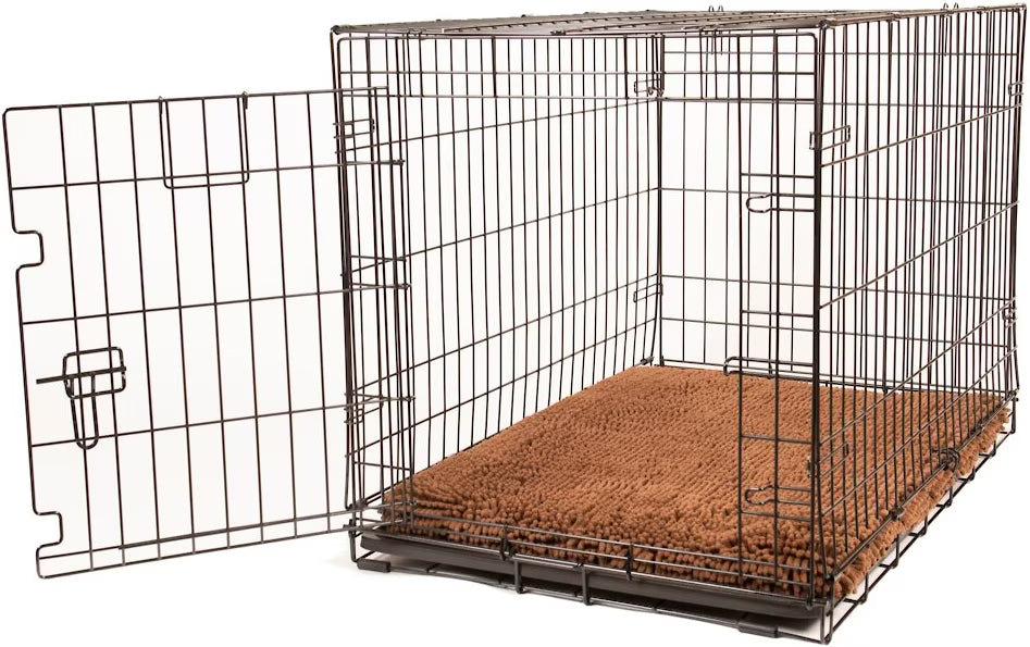 Dog Gone Smart Ultra-Absorbent Microfiber Crate & Travel Dirty Dog Cushion Pad Brown Medium