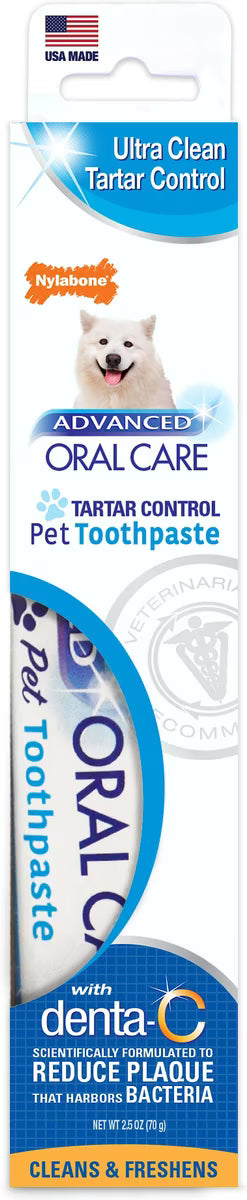 Nylabone Advanced Oral Care Tartar Control Original Flavor Dog Toothpaste 2.5oz