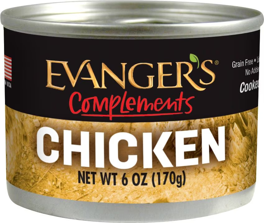 Evanger's Grain-Free Chicken Canned Dog & Cat Food, 6-oz