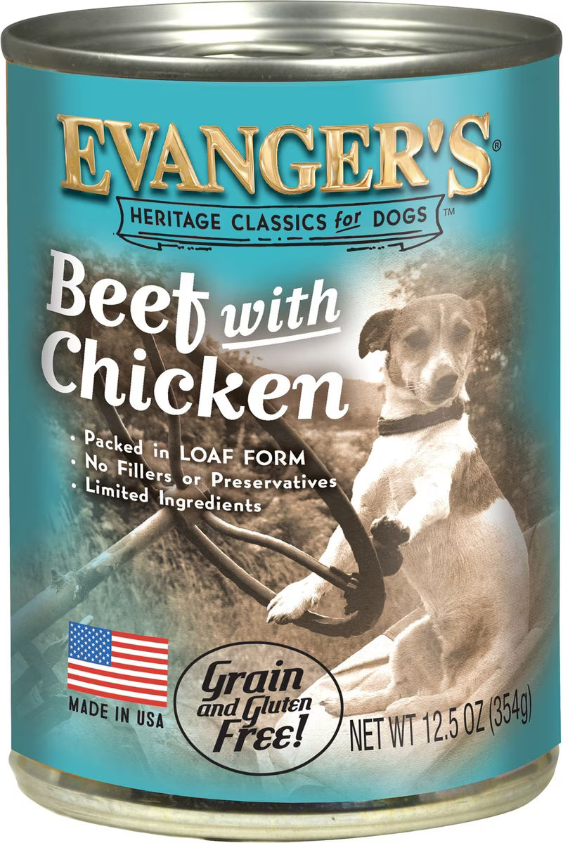 Evanger's Classic Beef with Chicken Grain-Free Canned Dog Food 13oz