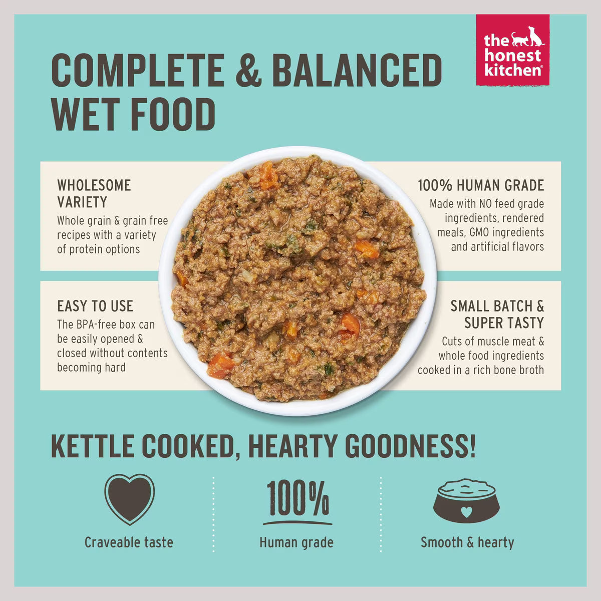 The Honest Kitchen Butcher Block Beef, Cheddar & Farm Veggies Pate Wet Dog Food 10.5oz