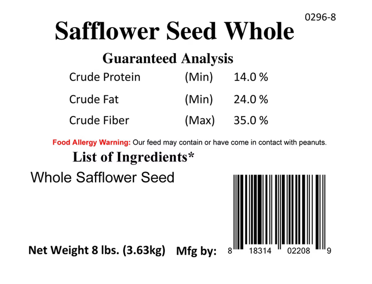 Bar-ALE Whole Safflower Seed 8lb