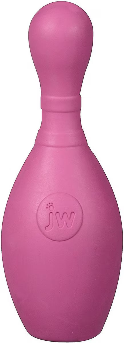 JW Pet iSqueak Bouncin' Bowlin' Pin Dog Toy Assorted Colors Large