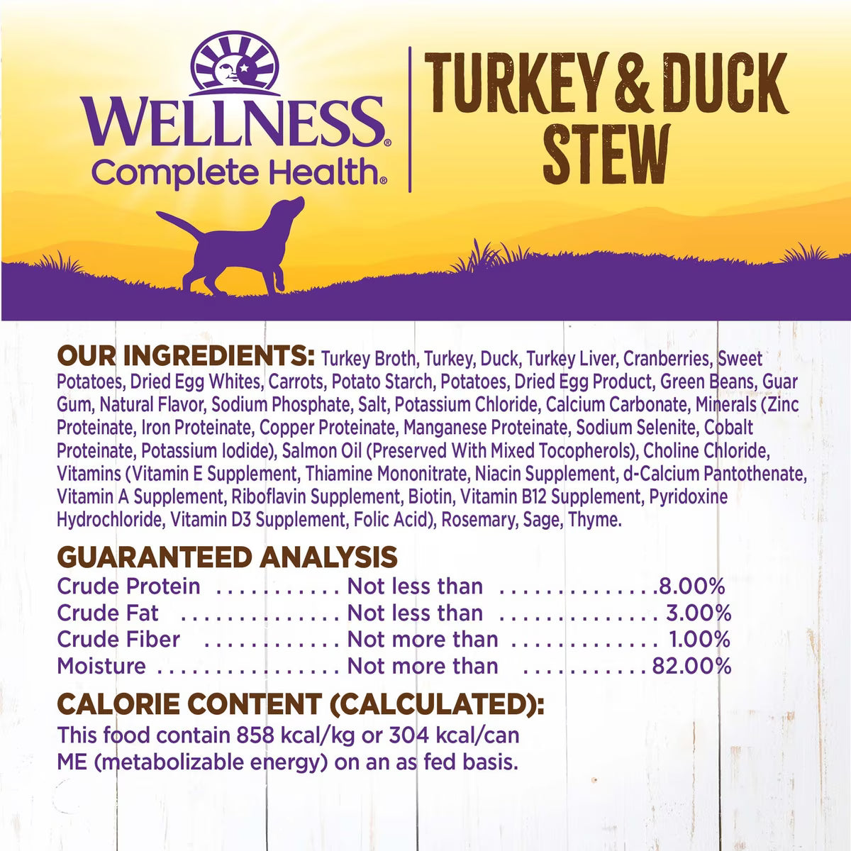 Wellness Turkey & Duck Stew Canned Dog Food 12.5oz