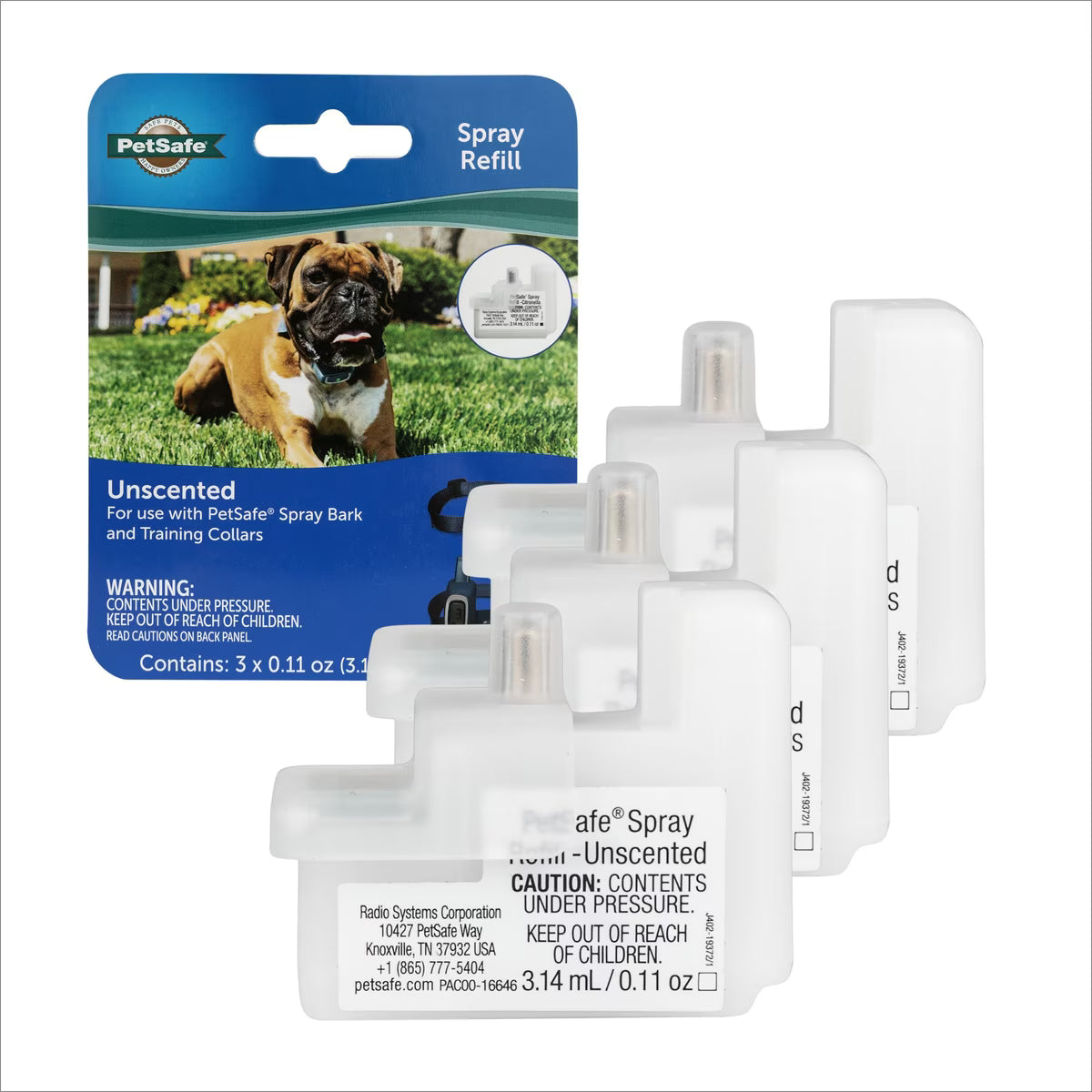 PetSafe Unscented Replacement Spray Cartridges for Spray Dog Bark & Training Collar 3pk