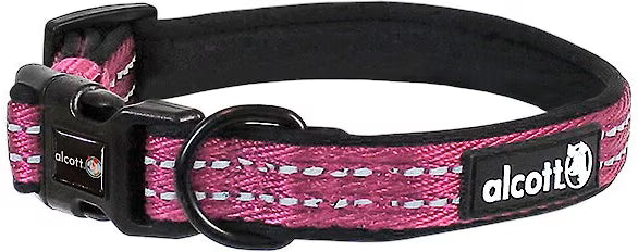Alcott Adventures Reflective Dog Collar Pink Small