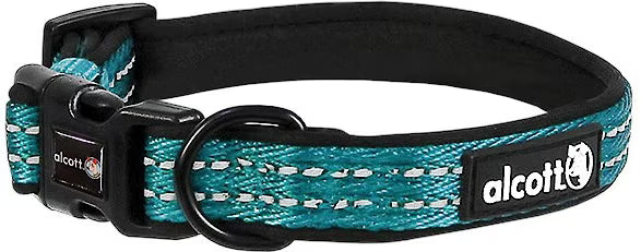 Alcott Adventures Reflective Dog Collar Blue Small