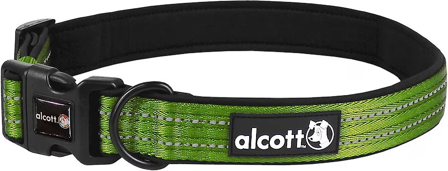Alcott Adventures Reflective Dog Collar Green XLarge