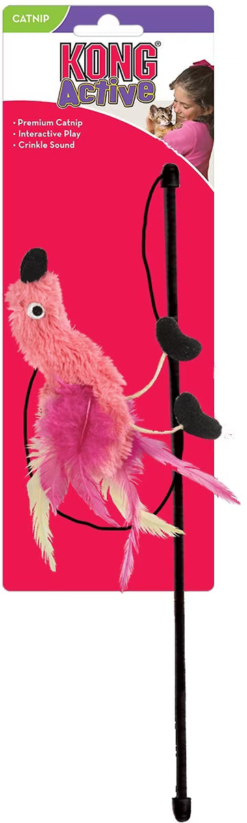 Kong Active Feather Teaser Cat Toy Assorted Colors