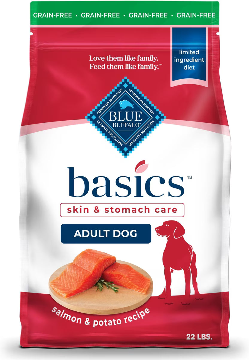 Blue Buffalo Basics Grain-Free Salmon & Potato Recipe Adult Dry Dog Food 24lb