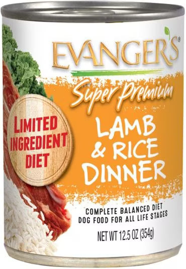 Evangers Gold Wet Dog Food, Lamb and Rice 12.5 oz