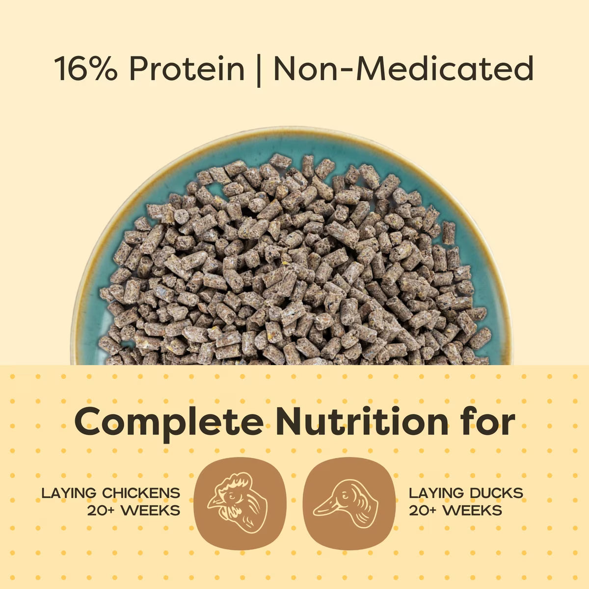 Scratch and Peck 16% Organic Chicken & Duck Layer Pellets with Grubs 35lb