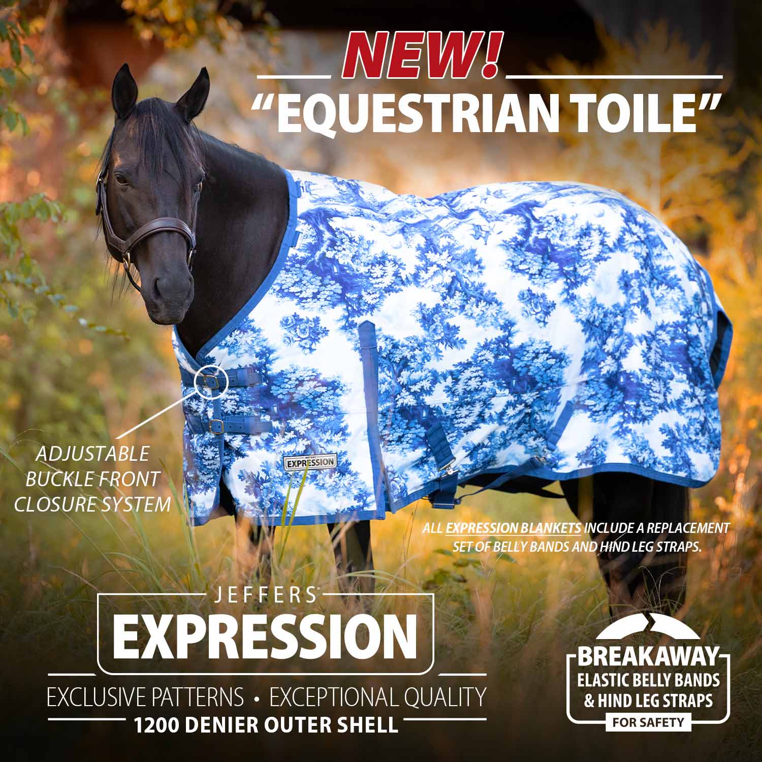 Expression 1200 Denier Standard Neck Horse Turnout Sheet, 0 Gram
