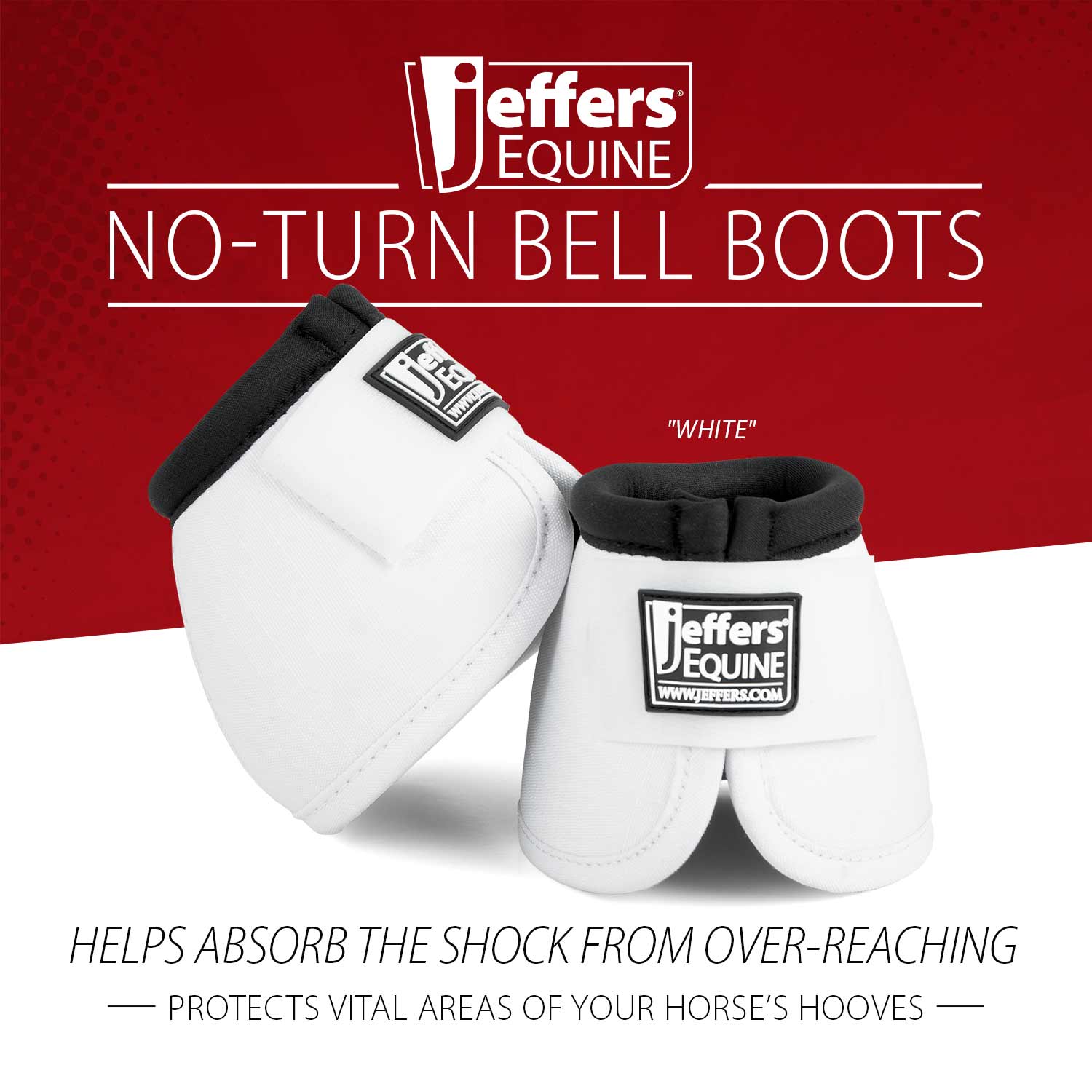 No-Turn Bell Boots for Horses, Solid Colors, 2 ct