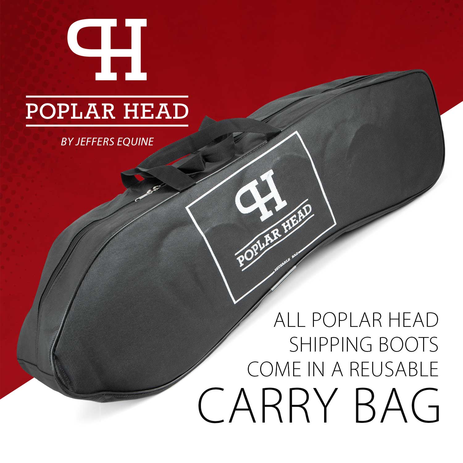 Poplar Head Horse Shipping Boots, 4-Pack with Carry Bag