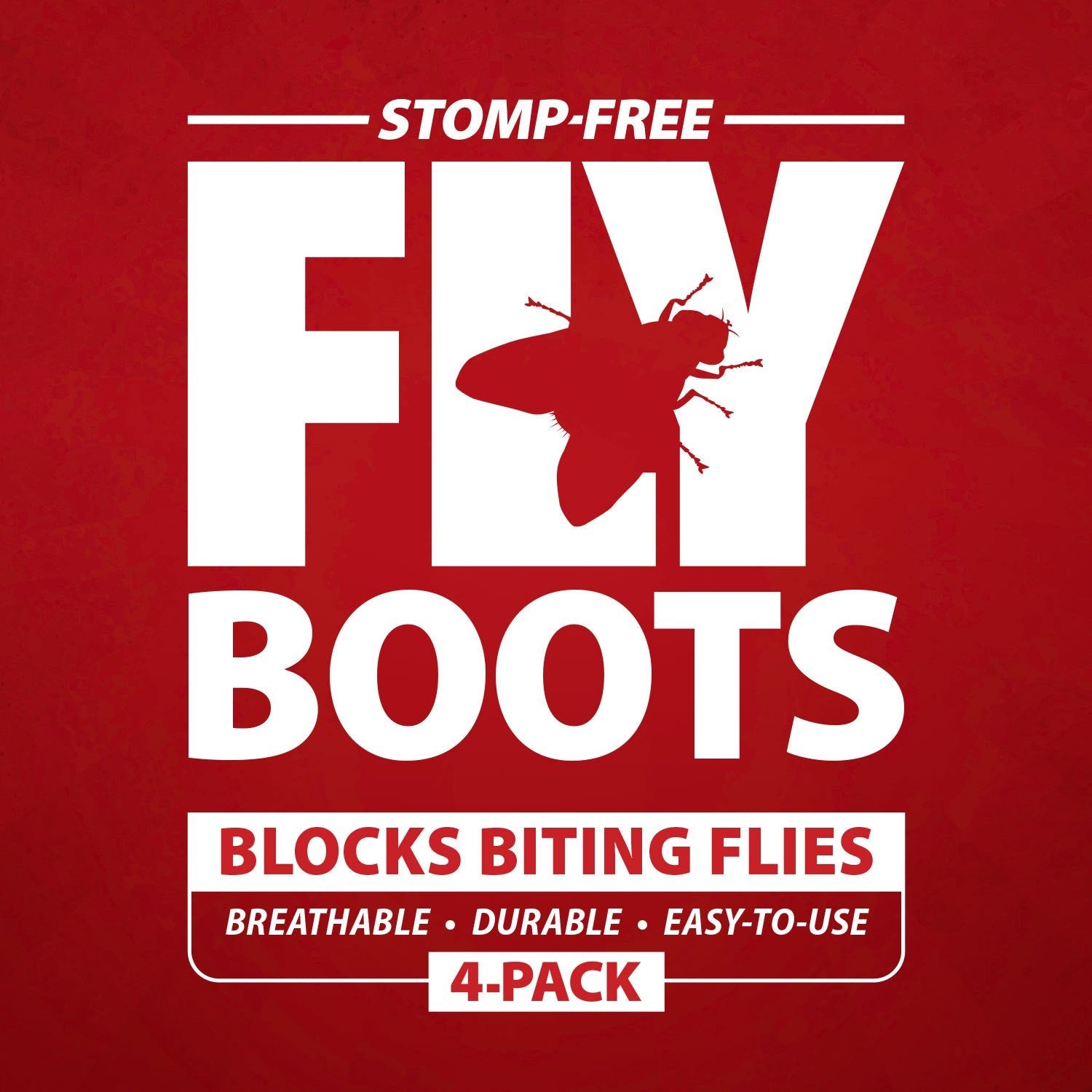Romper Stomper "Stomp-Free" Fly Boots for Horses, 4 pack