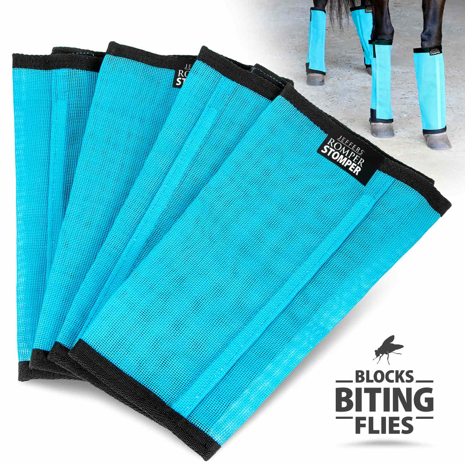 Romper Stomper "Stomp-Free" Fly Boots for Horses, 4 pack