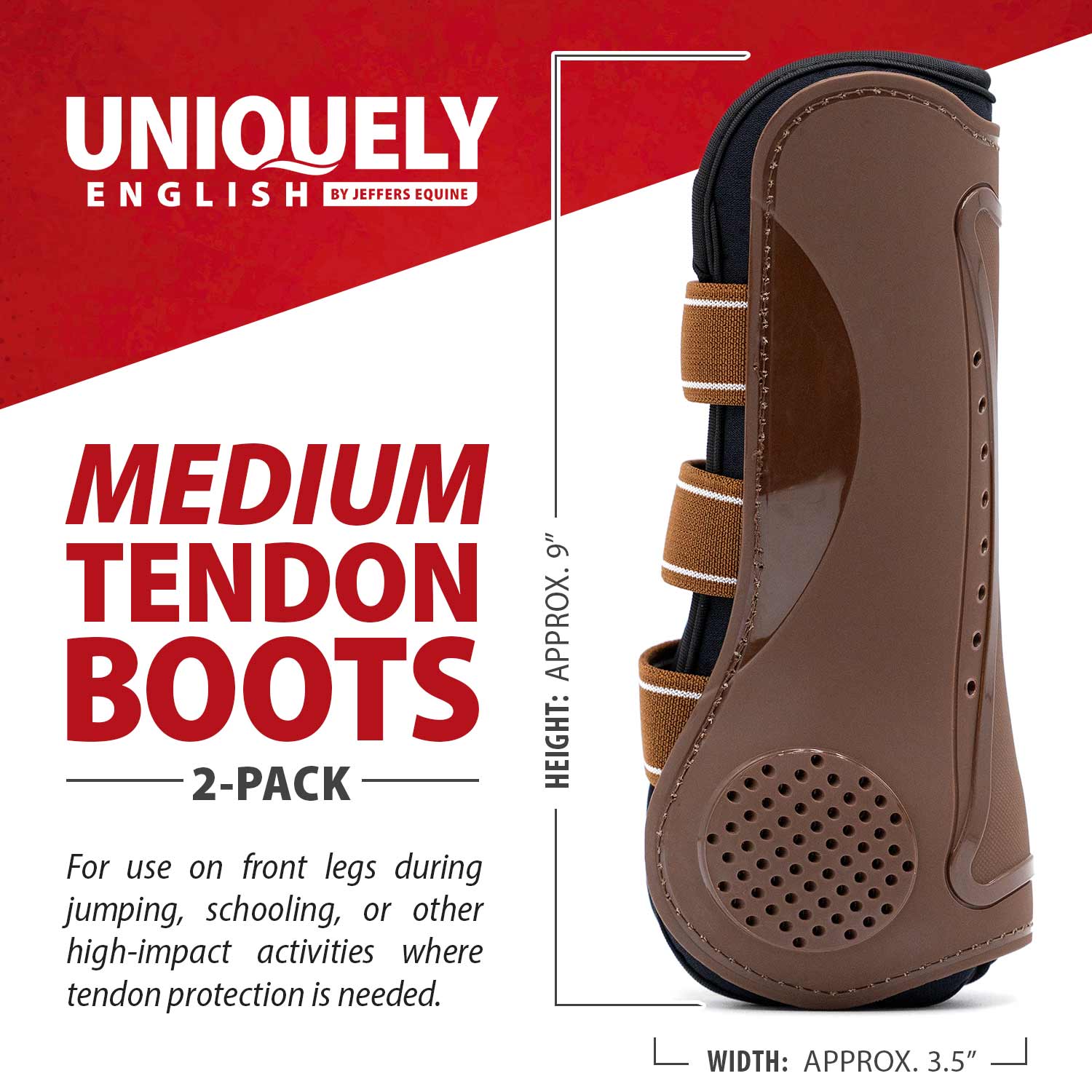 Uniquely English Horse Tendon Boots, 2-Pack
