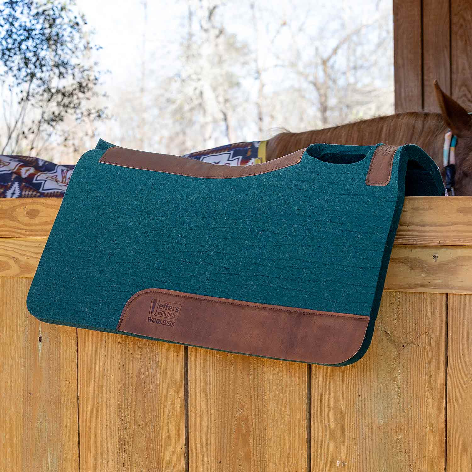 WoolLuxe 100% Wool Equine Saddle Pad – Cushioned, Breathable, and Shock-Absorbing