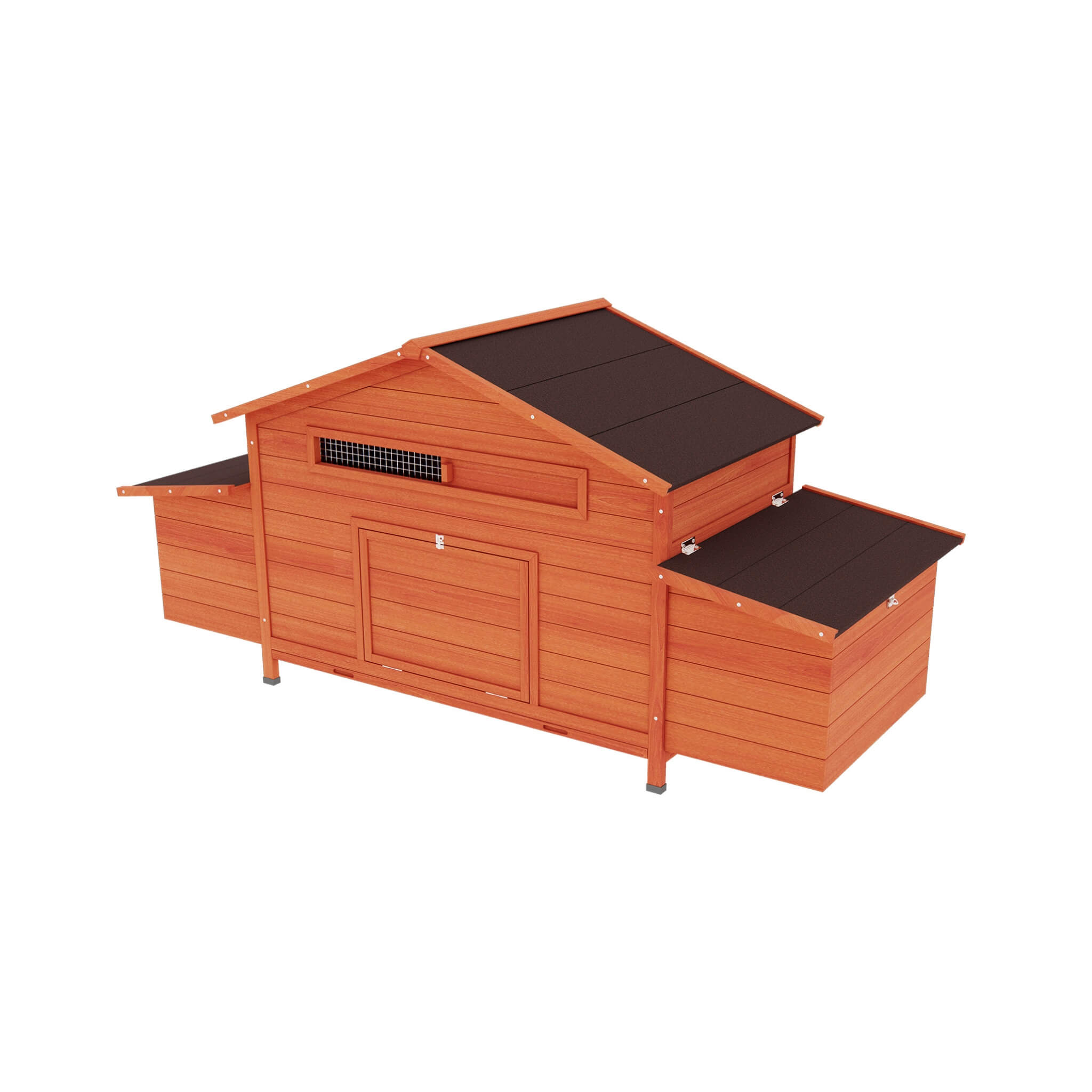 Large 44-Inch Premium Outdoor Spacious Wooden Chicken Coop With Two-Sides Nesting Boxes