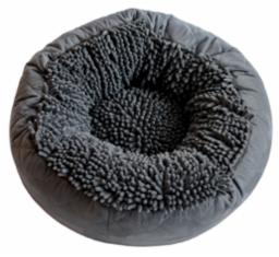 DIRTY DOG ROUND BED GREY 25"