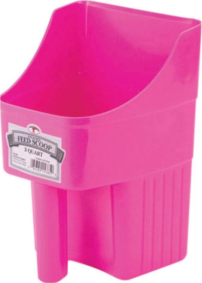 PLASTIC FEED SCOOP 3QT H.PINK