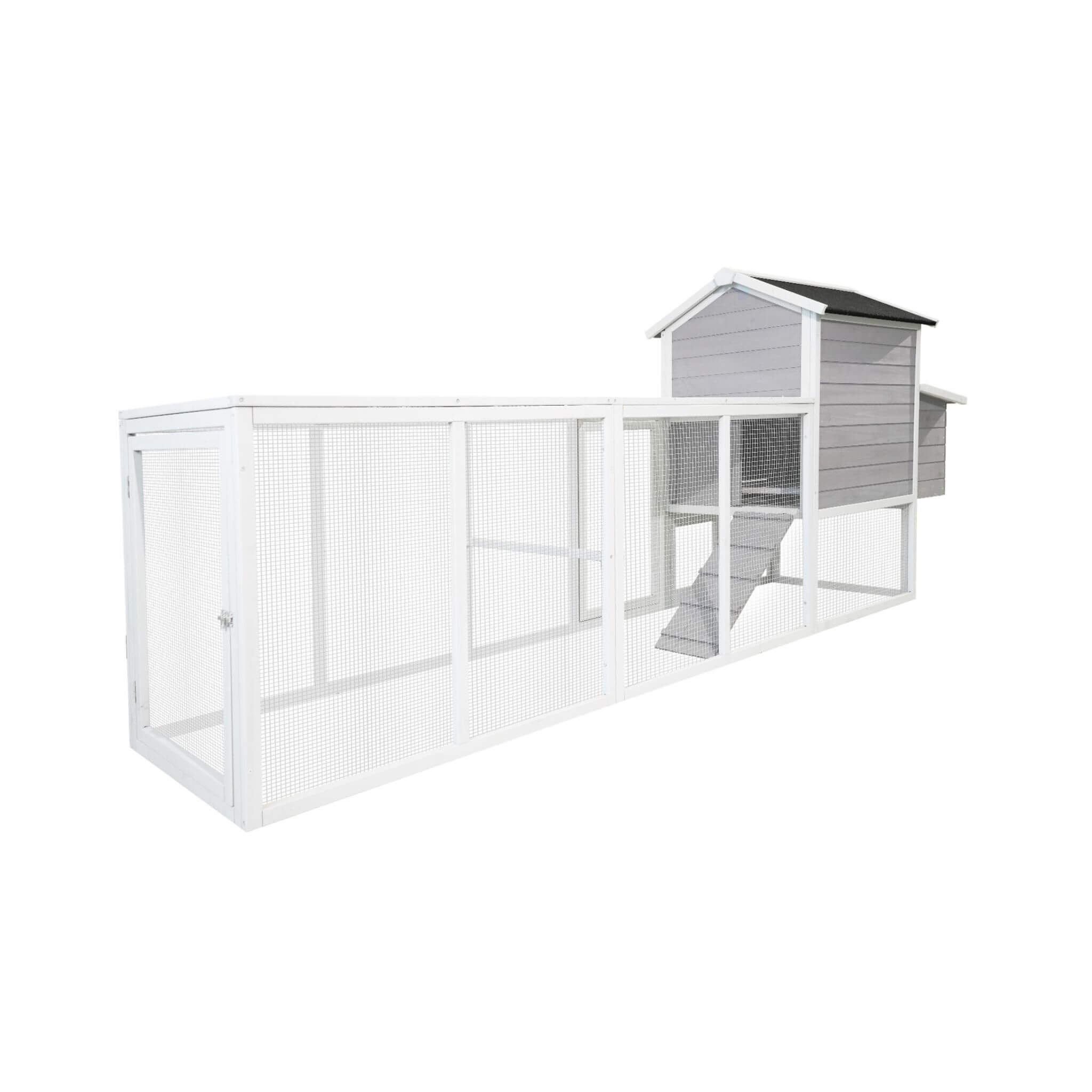 Large Heavy-Duty 113-Inch Outdoor Anti-UV Waterproof Wooden Chicken Coop Hen House