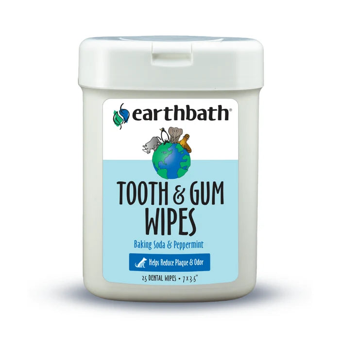 Earthbath Tooth & Gum Wipes for Dogs 25 Ct