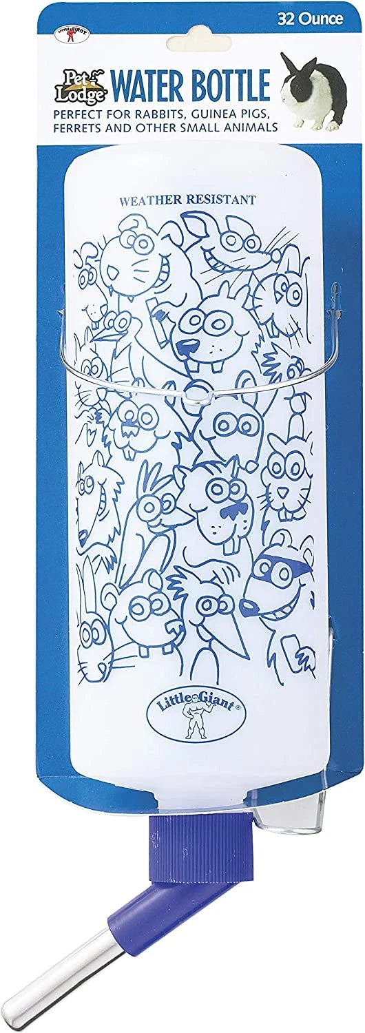 Pet Lodge 32 Ounce Opaque Plastic Drip Water Bottle For Small Animals