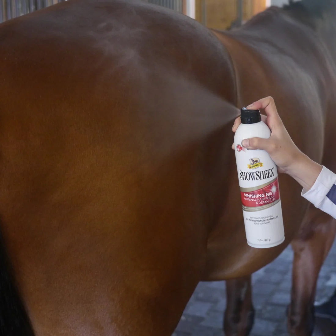 Absorbine ShowSheen Hair Polish & Detangler Finishing Mist for Horses 15oz