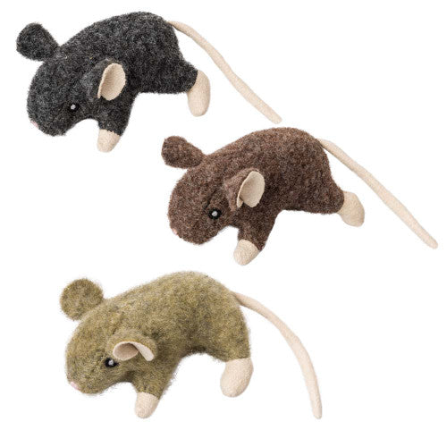 WOOL MOUSE WILLIE W/CATNIP 3.5