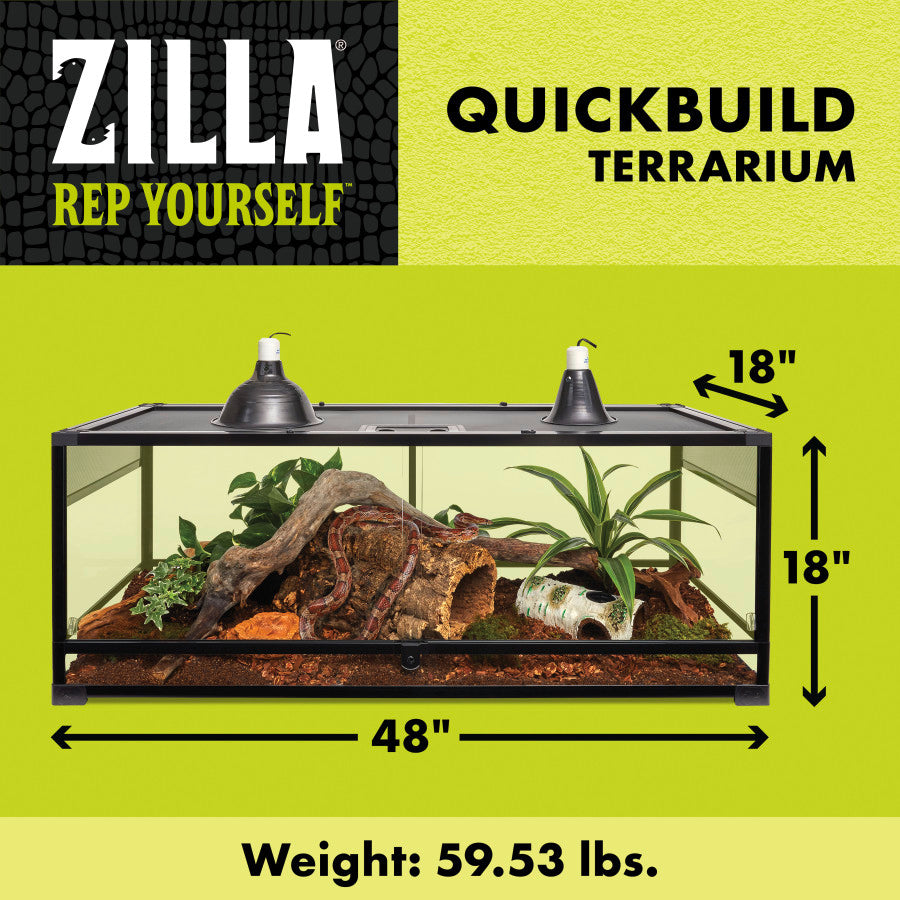 Zilla QuickBuild Terrarium 1ea/48 inx18 inx18 in