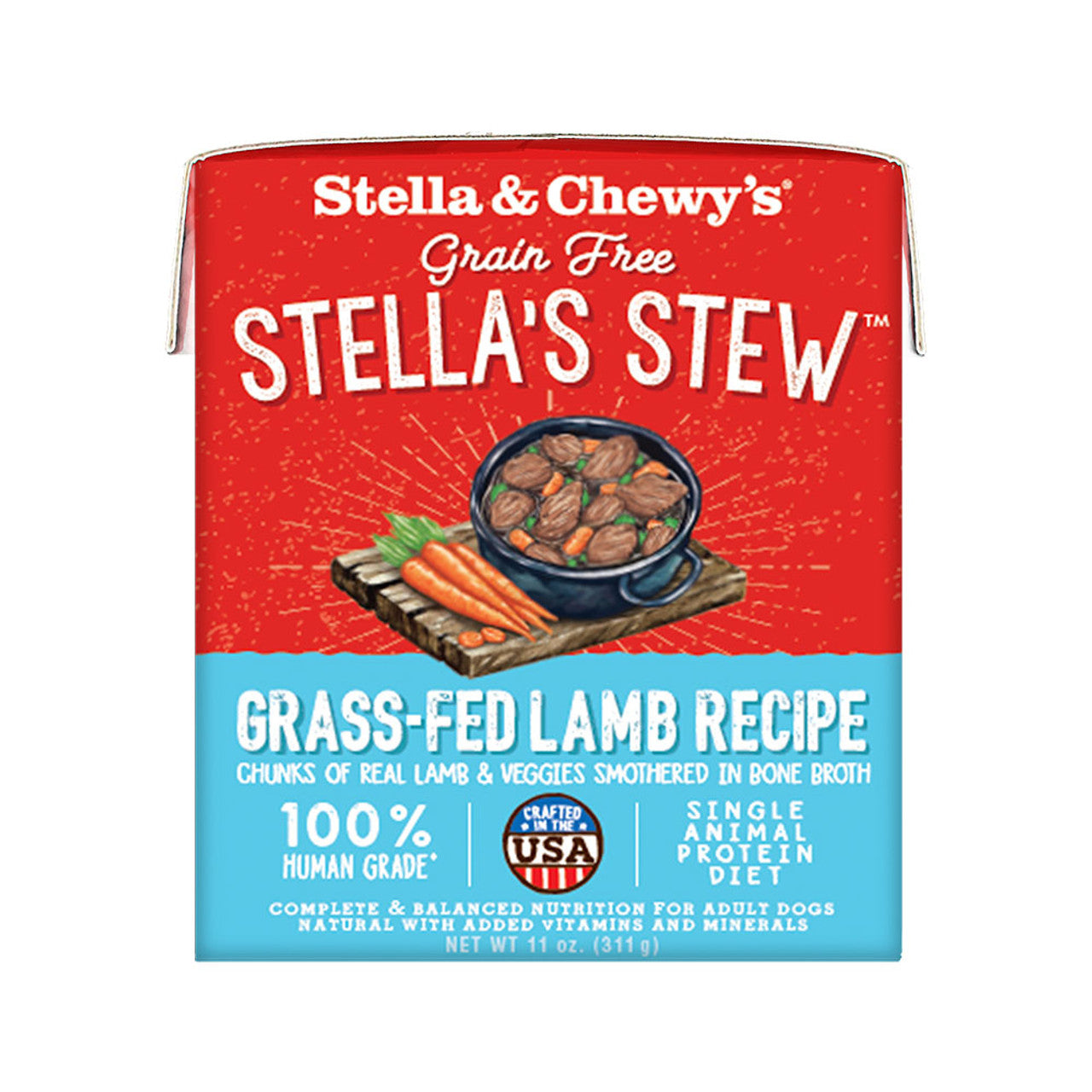 Stella & Chewy's Stella's Stew Grass Fed Lamb Recipe Food Topper for Dogs 11oz
