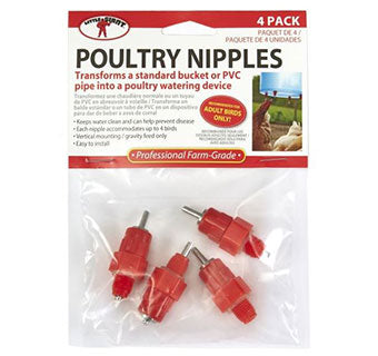 HEN NIPPLE WATERER 4PK