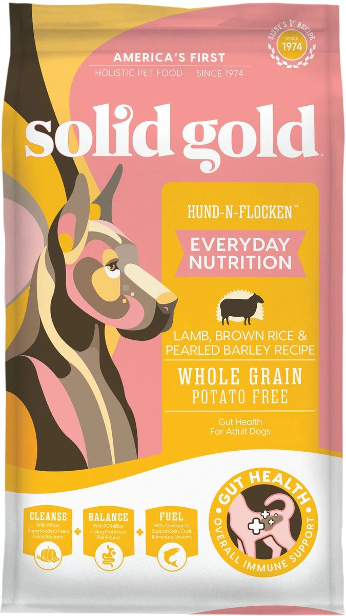 Solid Gold Real Lamb, Brown Rice & Pearled Barley Whole Grain Recipe Dry Dog Food 24lb