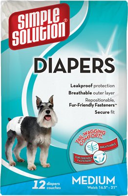 DISPOSABLE DIAPERS MED 12CT