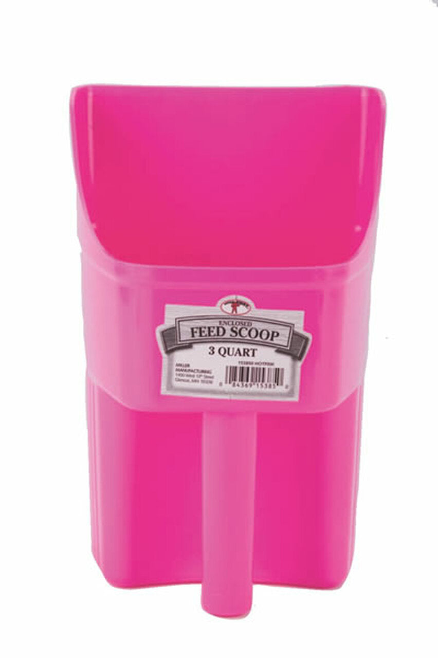 PLASTIC FEED SCOOP 3QT H.PINK