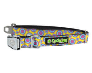 CDOG Collar SpaceDot YLW Reg M