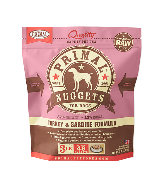 Primal Raw turk Nugget Dog 3