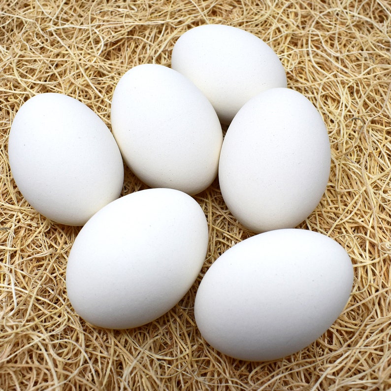 CERAMIC CHICKEN EGGS white