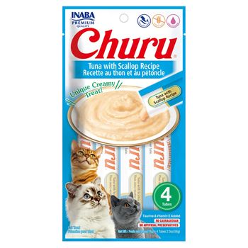 Inaba tun/scal churu puree 4pk