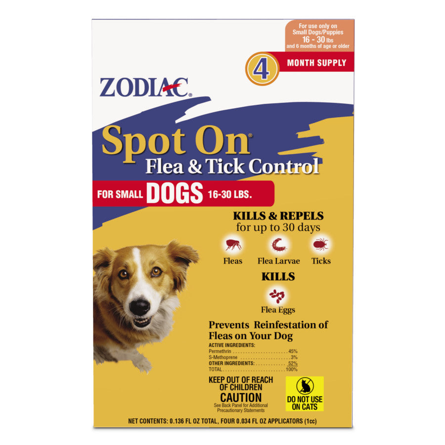 SPOT-ON F/T SML DOG 4PK