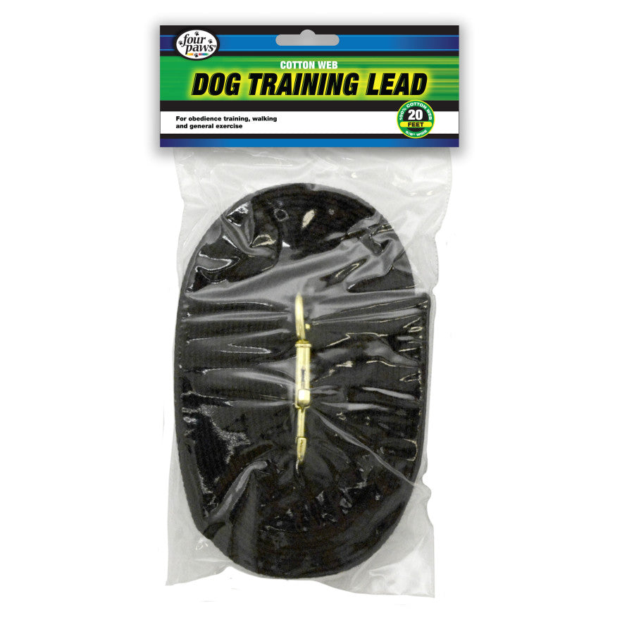DOG TRAINING LEAD BLACK 20FT