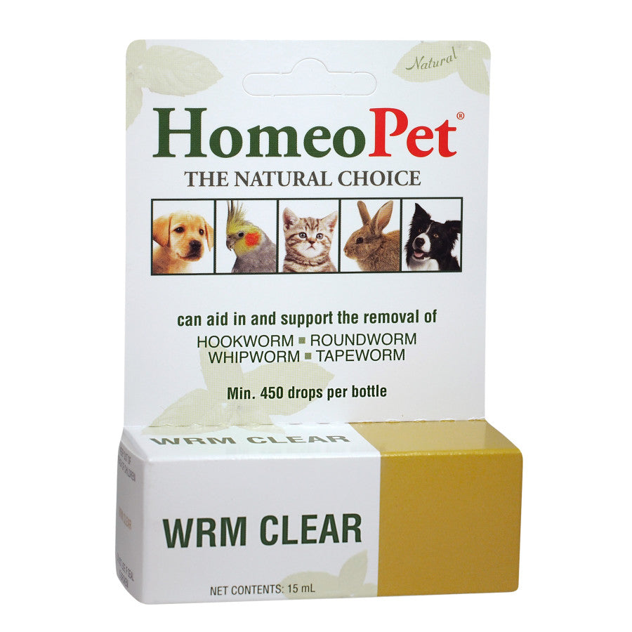 HOMEOPET WRM CLEAR DOG 15ML