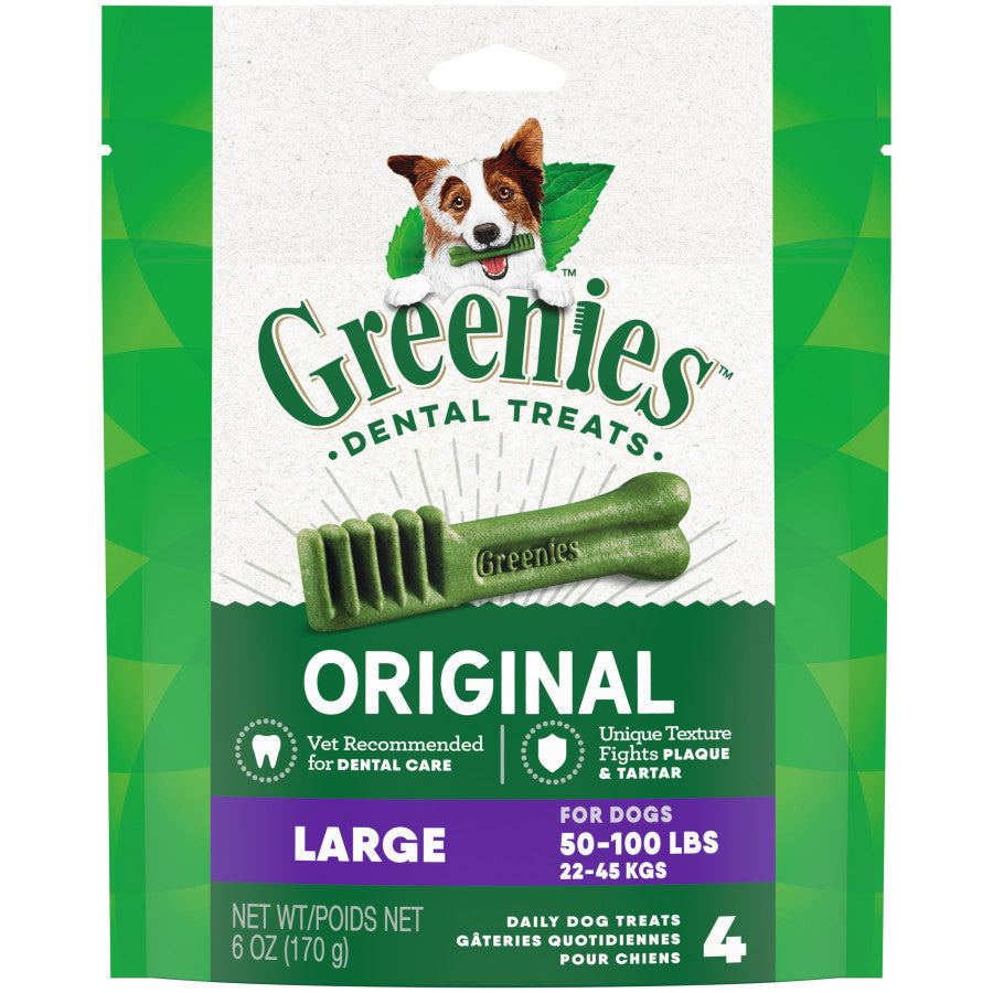 GREENIES LARGE 4PK 6 OZ